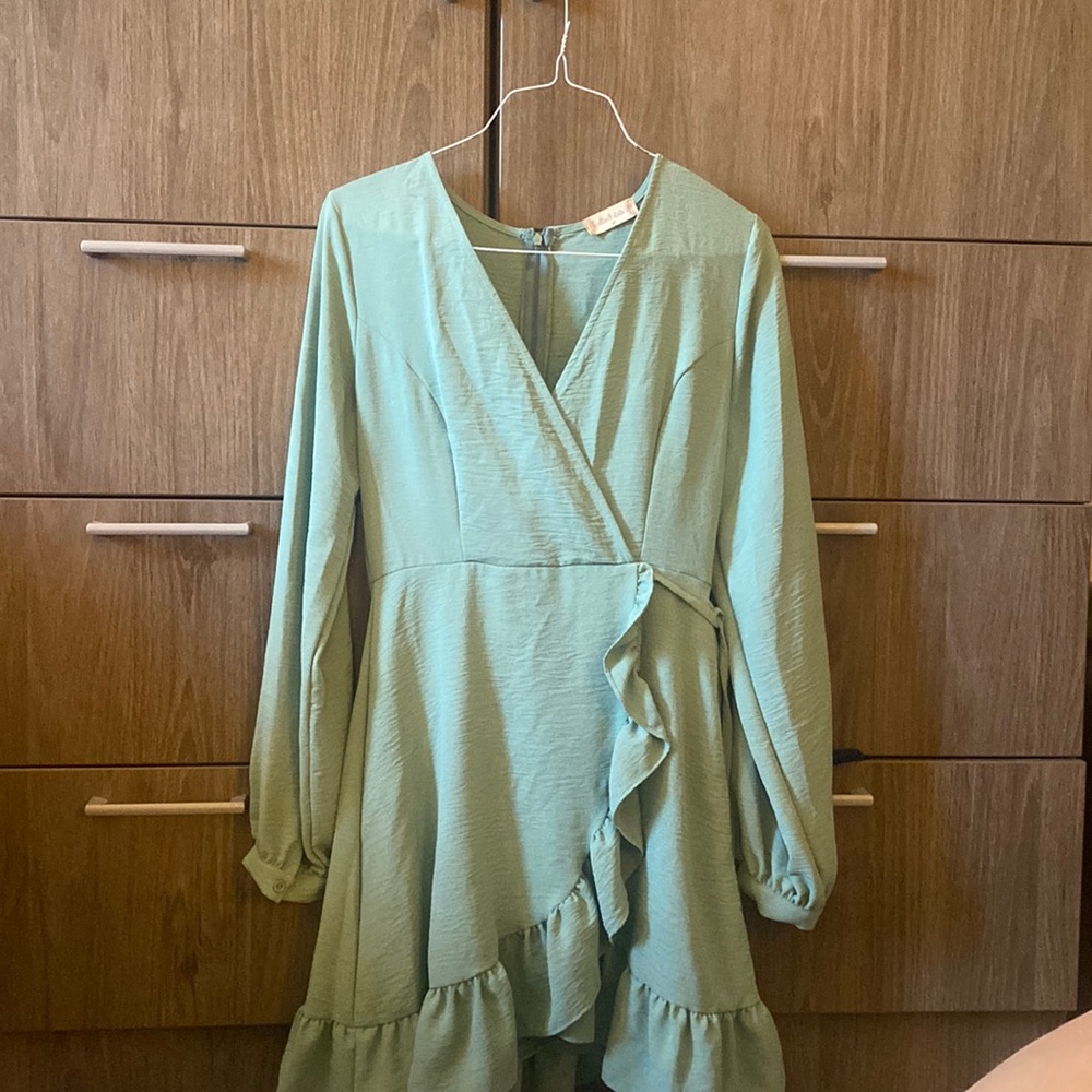 Altrd State Sage Green Long Sleeve Dress Never Worn